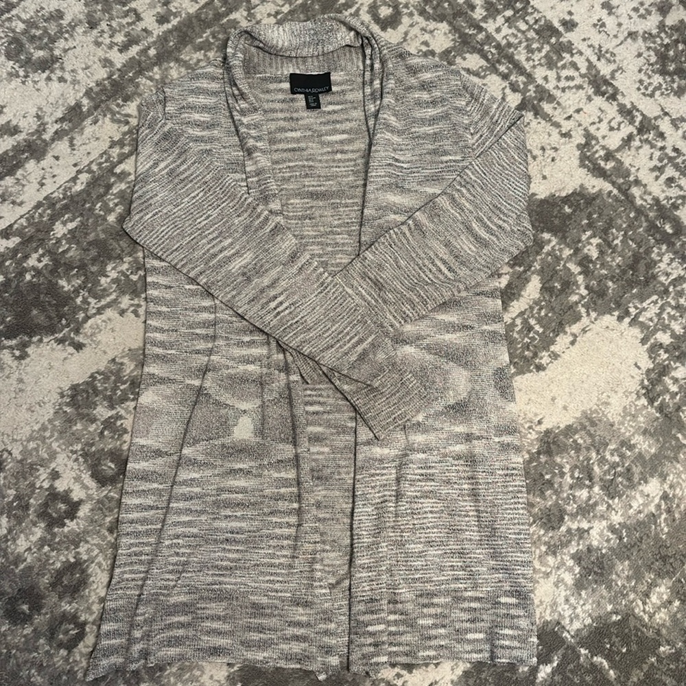 Cynthia Rowley Cardigan Sweater Womens Size M Open Front metallic